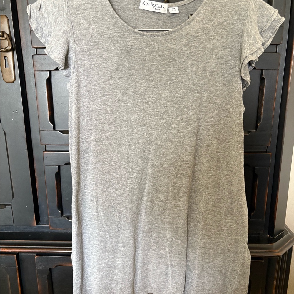 Kim Rogers Gray Tunic Top